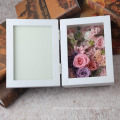 Preserved fresh flower with white wood box frame use for wedding, valentine,festival day